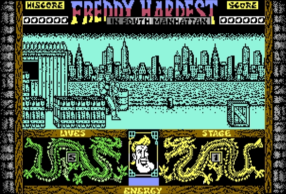 Freddy Hardest in South Manhattan - Commodore 64 game screenshot (1990) by Code Masters
